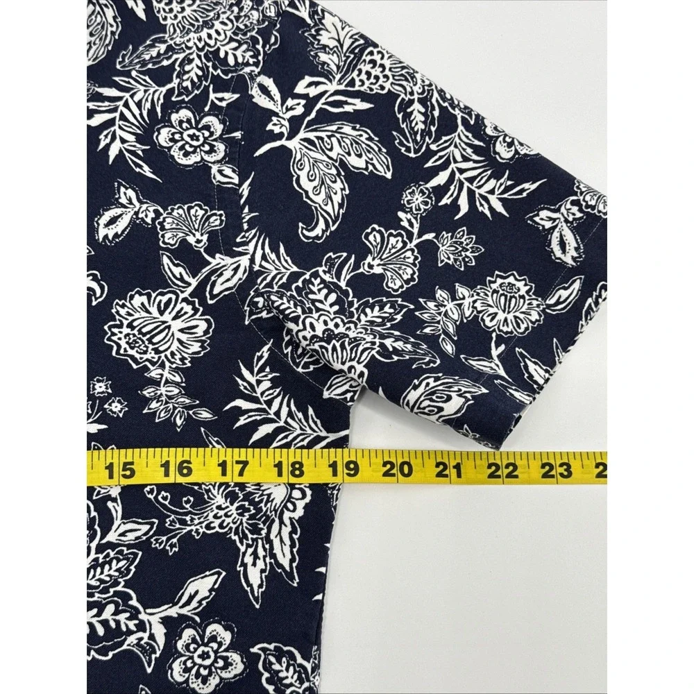 Polo‎ Ralph Lauren Shirt Men S Slim Fit Short Sleeve Floral Navy Pony Logo